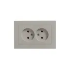 Розетка 2-м СП AtlasDesign 16А IP20 без заземл. в сборе беж. SE ATN000220