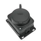 Колодка удлинителя 1-м MultiSet 16А 250В IP44 с заземл. каучук черн. SE MST4003BK
