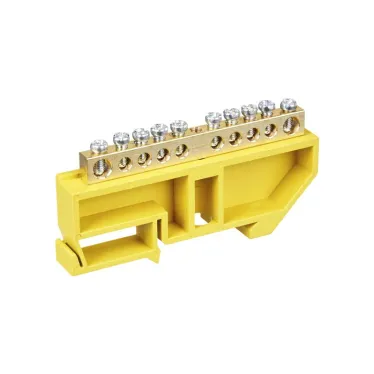 Шина PE "земля" на DIN-изол. ШНИ-6х9-10-Д-Ж IEK YNN10-69-10D-K05