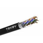 Кабель витая пара F/UTP кат.5e 4х2х24AWG solid PE OUTDOOR трос черн. (м) Rexant 01-0144