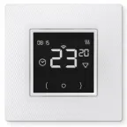                  Терморегулятор прогр. EcoSmart 25 сенс. дисплей датчик пола/датчик возд. 3.5кВт 16А бел. (в компл. переходник для рамок Unica/Valena/Basic 55) ССТ 2239190
               