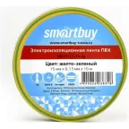                 Изолента Smartbuy,  0.13х15мм, 10 метров, желто-зеленая (SBE-IT-15-10-yg)
               