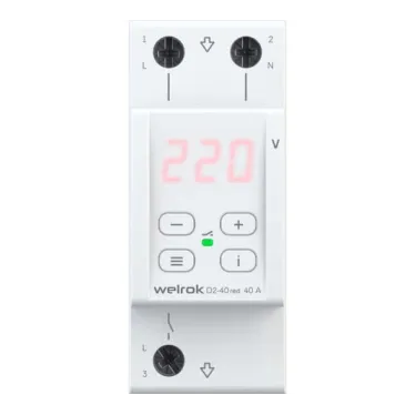 Реле напряжения welrok D2-40 red