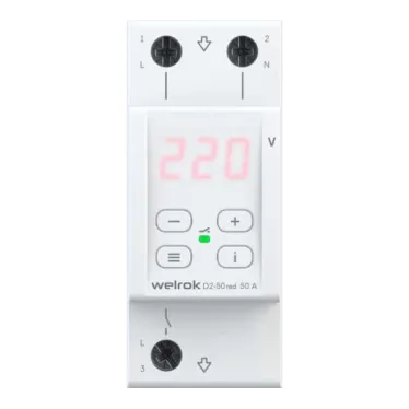 Реле напряжения welrok D2-50 red
