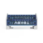 Шина на DIN-рейку в корпусе (кросс-модуль) 2 группы по 11 отверстий 125А TOKOV ELECTRIC TKE-DBTB-125-2-11/L+PEN