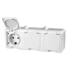 Розетка 3-м ОП Dita 16А IP54 250В с заземл. с крышкой бел. TOKOV ELECTRIC TKL-DT-R3Z-C01-IP54