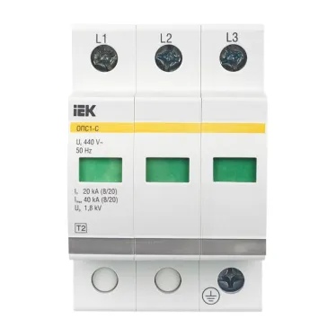 Ограничитель перенапряжения ОПС1-C 3P KARAT IEK MOP20-3-C