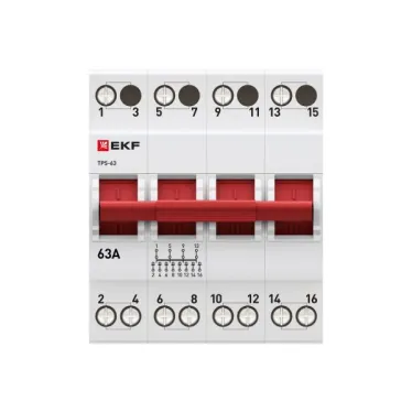 Переключатель трехпозиционный ТПС-63 4P 63А PROxima EKF TPS463