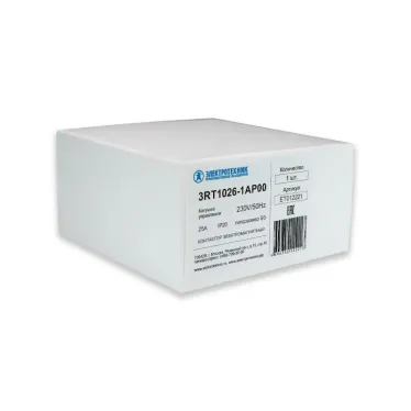Контактор электромагнитный 3RT1026-1AP00 3п 25A кат. 230В AC 50Гц IP20 11кВт AC-3 400В типоразмер S0 винтов. клеммы Электротехник ET012221