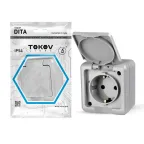                  Розетка 1-м ОП Dita 16А IP54 250В с заземл. с крышкой сер. TOKOV ELECTRIC TKL-DT-R1Z-C06-IP54
               