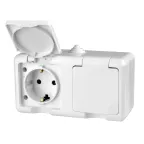                  Розетка 2-м ОП Dita 16А IP54 250В с заземл. с крышкой бел. TOKOV ELECTRIC TKL-DT-R2Z-C01-IP54
               