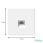 Розетка компьютерная ArtGallery RJ45 кат.5E механизм бел. SE GAL000183