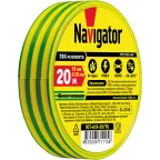 Изолента ПВХ 19мм (рул.20м) жел/зел. NIT-A19-20/YG Navigator 71115