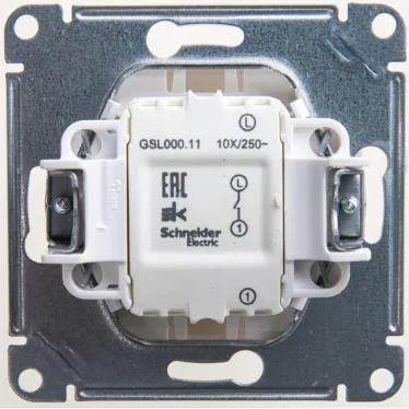 Выключатель 1-кл. СП Glossa 10А IP20 (сх. 1) 10AX механизм перламутр. SE GSL000611