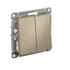                  Переключатель проходной 2-кл. СП AtlasDesign 10А IP20 (сх. 6/2) 10AX механизм шампань SE ATN000565
               