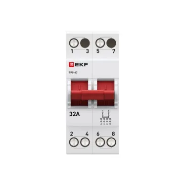 Переключатель трехпозиционный ТПС-63 2P 32А PROxima EKF TPS232