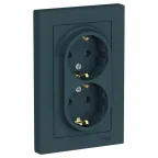                  Розетка 2-м СП AtlasDesign 16А IP20 с заземл. в сборе изумруд SE ATN000824
               
