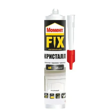 Клей монтажный "Момент FIX" кристалл 265г Момент Б0047042