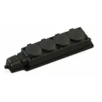                  Колодка удлинителя 4-м MultiSet 16А 250В IP44 с заземл. каучук черн. SE MST4104BK
               