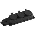 Удлинитель 2х15м Standard S-GCD2-15SBUH BLACK с заземл. 3 USB 16А держатель для телефона черн. Uniel UL-00011252