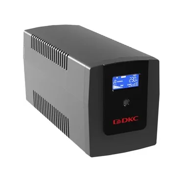 Источник бесперебойного питания ИБП Info LCD 1500В.А IEC C13 (4) USB + RJ45 DKC INFOLCD1500I