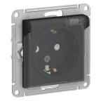                  Розетка 1-м СП AtlasDesign Aqua 16А IP44 с заземл. защ. шторки с прозр. крышкой механизм карбон SE ATN441046
               
