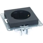                  Розетка 1-м СП AtlasDesign 16А IP20 с заземл. механизм карбон SE ATN001043
               