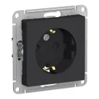                  Розетка 1-м СП AtlasDesign 16А IP20 с заземл. защ. шторки с крышкой механизм карбон SE ATN001046
               