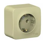 Розетка 1-м СП Glossa 16А IP20 с заземл. механизм беж. SE GSL000243