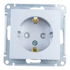 Розетка 1-м СП AtlasDesign 16А IP20 без заземл. без защ. шторок механизм мокко SE ATN000641