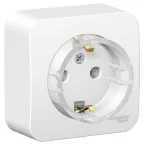 Розетка 2-м СП AtlasDesign 16А IP20 без заземл. в сборе бел. SE ATN000120