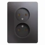 Розетка 1-м СП 1мод. Glossa 16А IP20 250В без заземл. механизм антрацит SE GSL000741