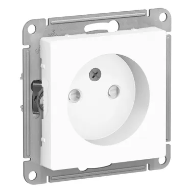 Розетка 1-м СП AtlasDesign 16А IP20 без заземл. защ. шторки механизм бел. SE ATN000149