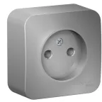Розетка 2-м СП AtlasDesign 16А IP20 без заземл. в сборе карбон SE ATN001020