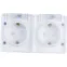 Розетка 2-м ОП AtlasDesign PROFI 16А IP54 заземл. защ. шторки бел. SE ATN540126