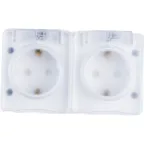                  Розетка 2-м ОП AtlasDesign PROFI 16А IP54 заземл. защ. шторки бел. SE ATN540126
               