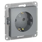 Розетка 2-м СП AtlasDesign 16А IP20 с заземл. в сборе карбон SE ATN001024
