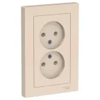                  Розетка 2-м СП AtlasDesign 16А IP20 без заземл. в сборе беж. SE ATN000220
               