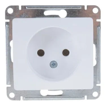 Розетка 1-м СП Glossa 16А IP20 без заземл. механизм бел. SE GSL000141