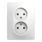                  Розетка 2-м СП Glossa 16А IP20 без заземл. бел. SE GSL000120
               