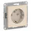 Розетка 1-м СП AtlasDesign 16А IP20 с заземл. защ. шторки механизм беж. SE ATN000245