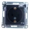 Розетка 1-м СП AtlasDesign Aqua 16А IP44 с заземл. защ. шторки с крышкой механизм бел. SE ATN440146