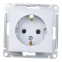Розетка 1-м СП AtlasDesign 16А IP20 с заземл. механизм алюм. SE ATN000343