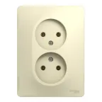                  Розетка 2-м СП Glossa 16А IP20 без заземл. беж. SE GSL000220
               