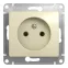 Розетка 1-м СП Glossa 16А IP20 без заземл. механизм беж. SE GSL000241