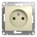 Розетка 1-м СП Glossa 16А IP20 без заземл. механизм беж. SE GSL000241