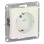 Розетка 1-м СП AtlasDesign 16А IP20 с заземл. механизм жемчуж. SE ATN000443