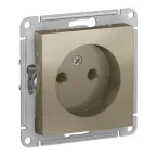                  Розетка 1-м СП AtlasDesign 16А IP20 без заземл. без защ. шторок механизм шампань SE ATN000541
               