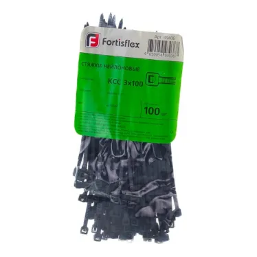 Хомут кабельный КСС 3х100 нейл. черн. (уп.100шт) Fortisflex 49406