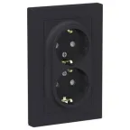                  Розетка 2-м СП AtlasDesign 16А IP20 с заземл. защ. шторки в сборе карбон SE ATN001026
               